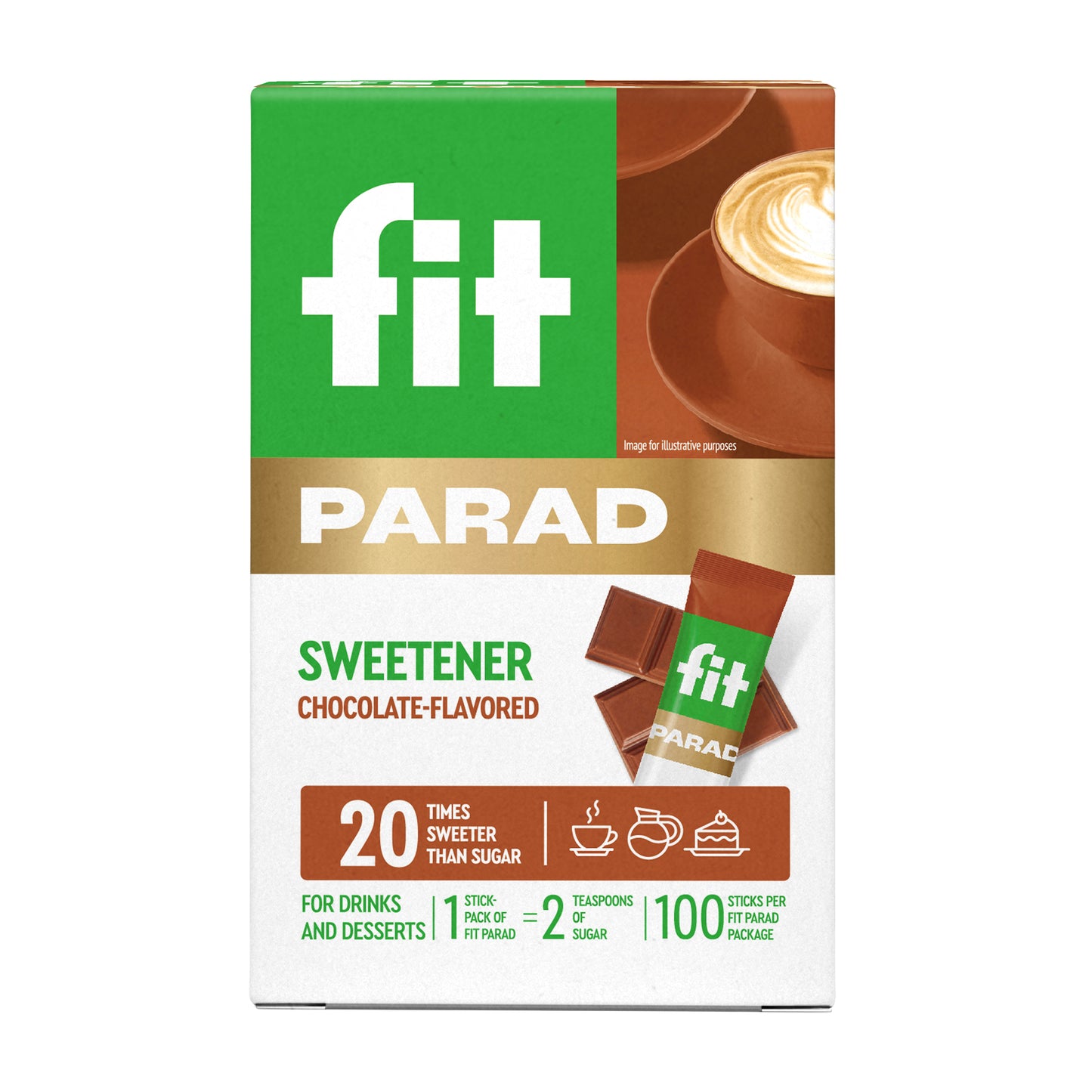 FIT PARAD Chocolate 50g, box 100 sticks